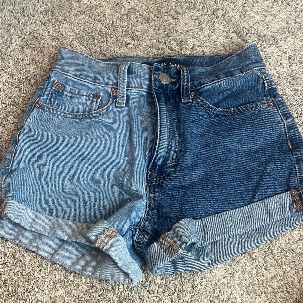 Two-Tone Denim Women Shorts